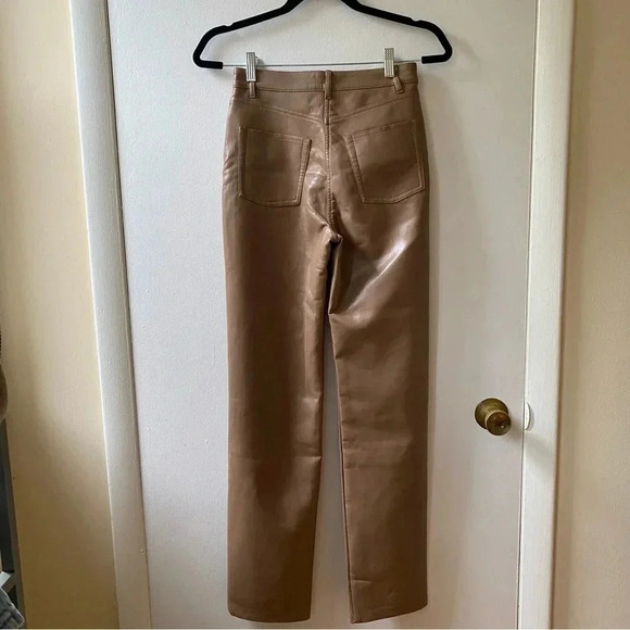 NWT Aritzia Melina pants brown chestnut 2 - Picture 6 of 8